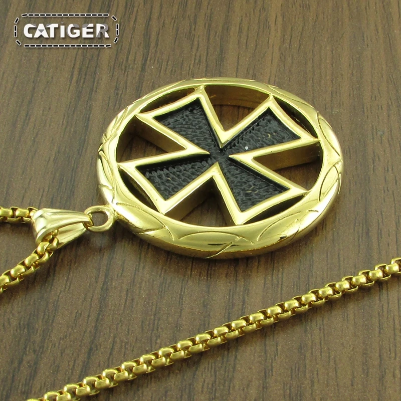 Бесплатная доставка винтажное ожерелье из нержавеющей стали 316L золотистого