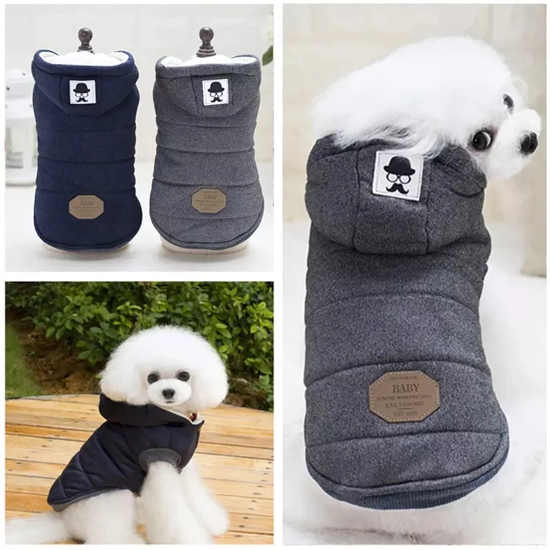 

Winter Warm Cotton Pet Dog Clothes for Small Dogs Hooded Coat Jackets Chihuahua Pets Products Pug Outfits Puppy Cat Clothing