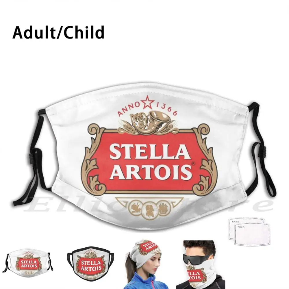 Жидкая маска Stella Merch с забавным принтом многоразовый фильтр Pm2.5 для лица напиток