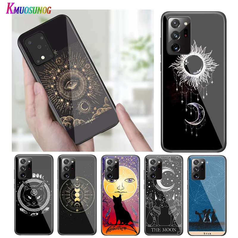 

Bright Black Cover witches moon Tarot totem for Samsung S20 Ultra Plus A91 A81 A71 A51 A41 A31 A21 A21S A11 5G Phone Case