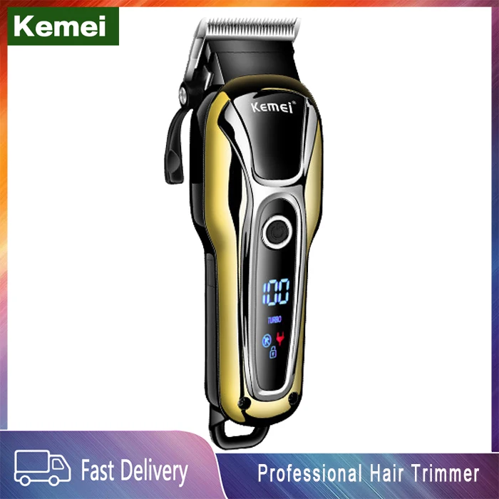 

Kemei hair clipper professional hair Trimmer in Hair clippers for men electric trimmers LCD Display machine barber Hair cutter 5