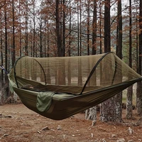 1 2 person hammock portable outdoor camping hammock with mosquito net hanging bed hunting sleeping swing