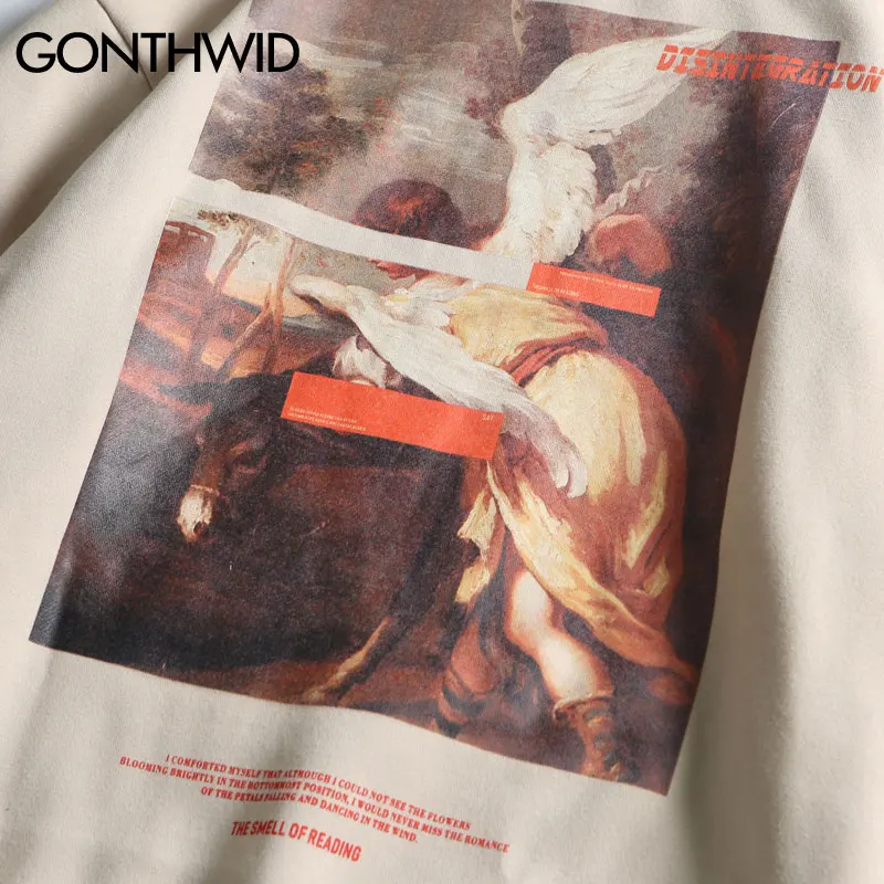 GONTHWID Sebastiano Ricci An Angel and Mule флисовые толстовки с принтом и капюшоном уличная одежда