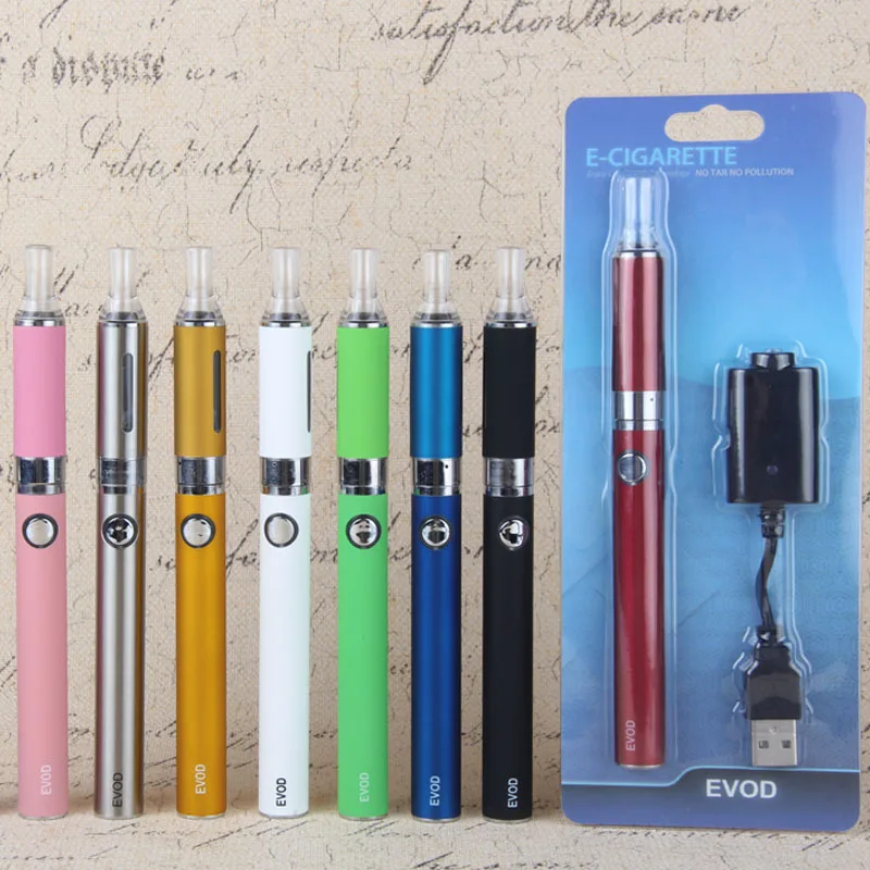 1100 мАч EVOD электронная сигарета в блистере Комплект 1,6 мл MT3 атомайзер с 1100 мАч батарея EVOD ego комплект электронной сигареты