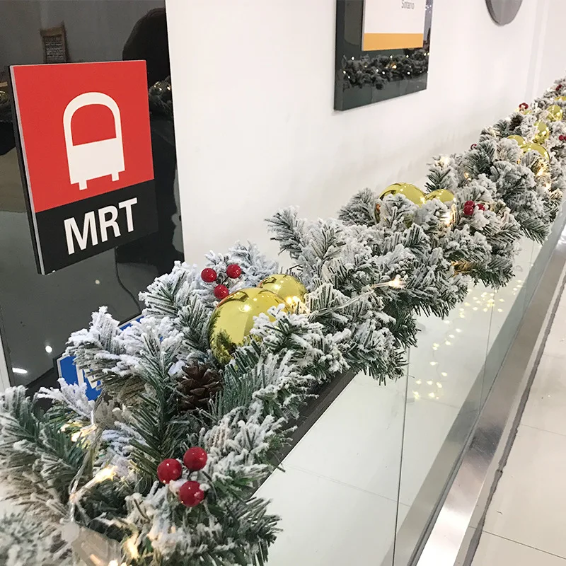 Рождественская гирлянда венок искусственные растения Рождественское украшение