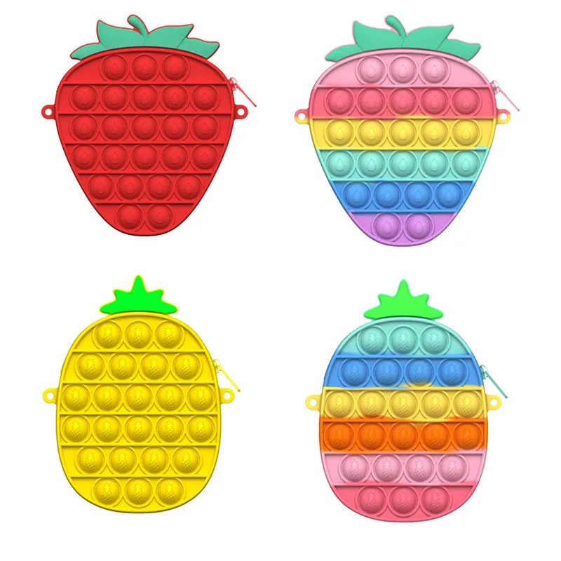 

Сумки через плечо 2 в 1, модная сумка через плечо и милая пузырьковая силиконовая игрушка для снятия стресса со съемным наплечным ремнем