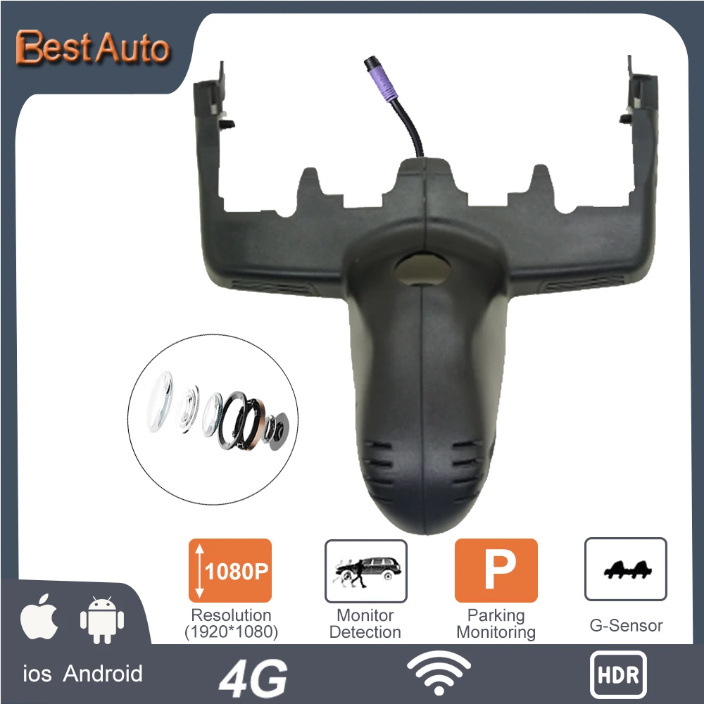 

APP Control G-sensor Wifi Dash Cam Digital Video Recorder for BMW X7 2019 Wide Dynamic RangeTime&Date Display Sony IMX323