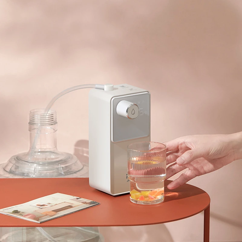 

220V Portable Instant Water Dispenser Water Heater Instantly Electric Bottled Heating Water Bottle Pump Safe with Child Lock