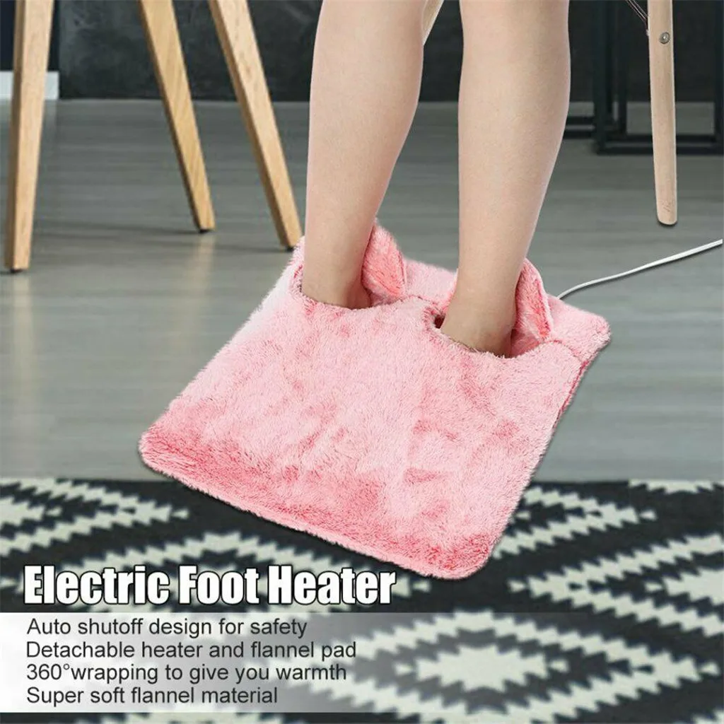

New Electric Heated Warm Cosy Foot & Hand Warmer Heating Slippers Sofa Pillow Power Saving Safe Start Warm Foot Cover