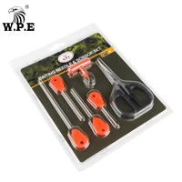 w p e carp fishing stainless boilie 1 set6 pcs needle scissor set baiting drill stringer needle tool accessories