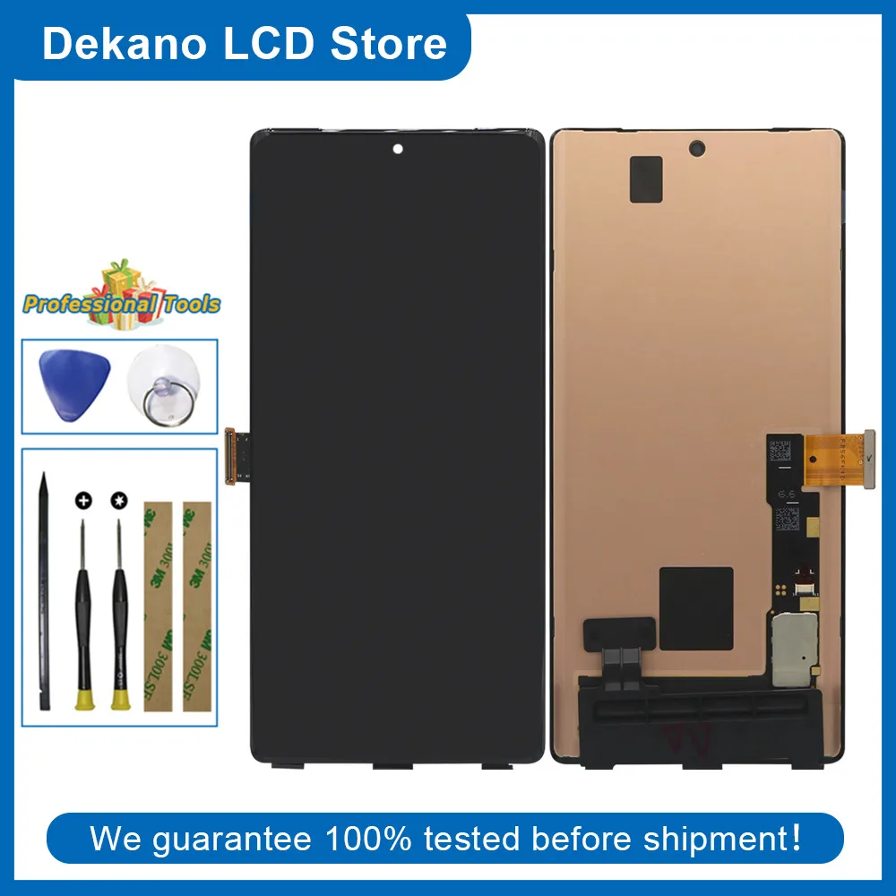 Pantalla LCD de 6,71 pulgadas para Google Pixel 6 pro GLUOG G8VOU, sin marco, montaje de digitalizador con pantalla t&aacute;ctil, herramientas de repuesto-0