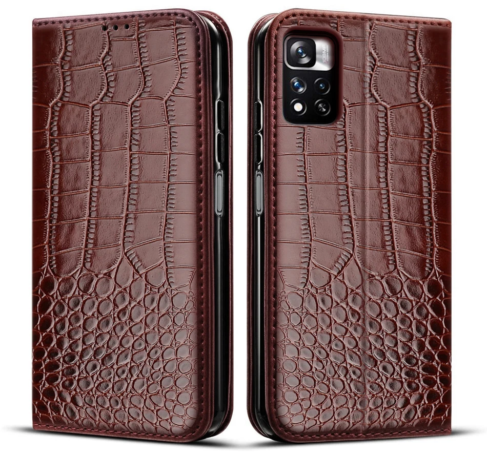 Кожаный чехол-книжка для Xiaomi Redmi Note 11 Pro Plus | Чехлы мобильных телефонов