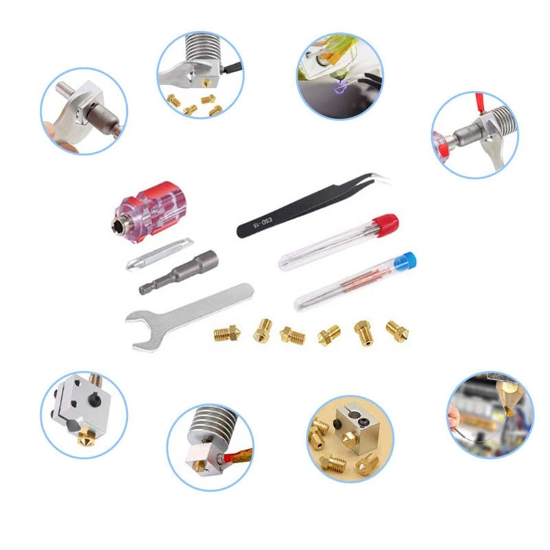 

H7JA 29Pcs/Set 3D Print Tool Kit Includes Deburring Tool Cleaning and Removal Tool High Quality 3D Printer Cleaning Kit