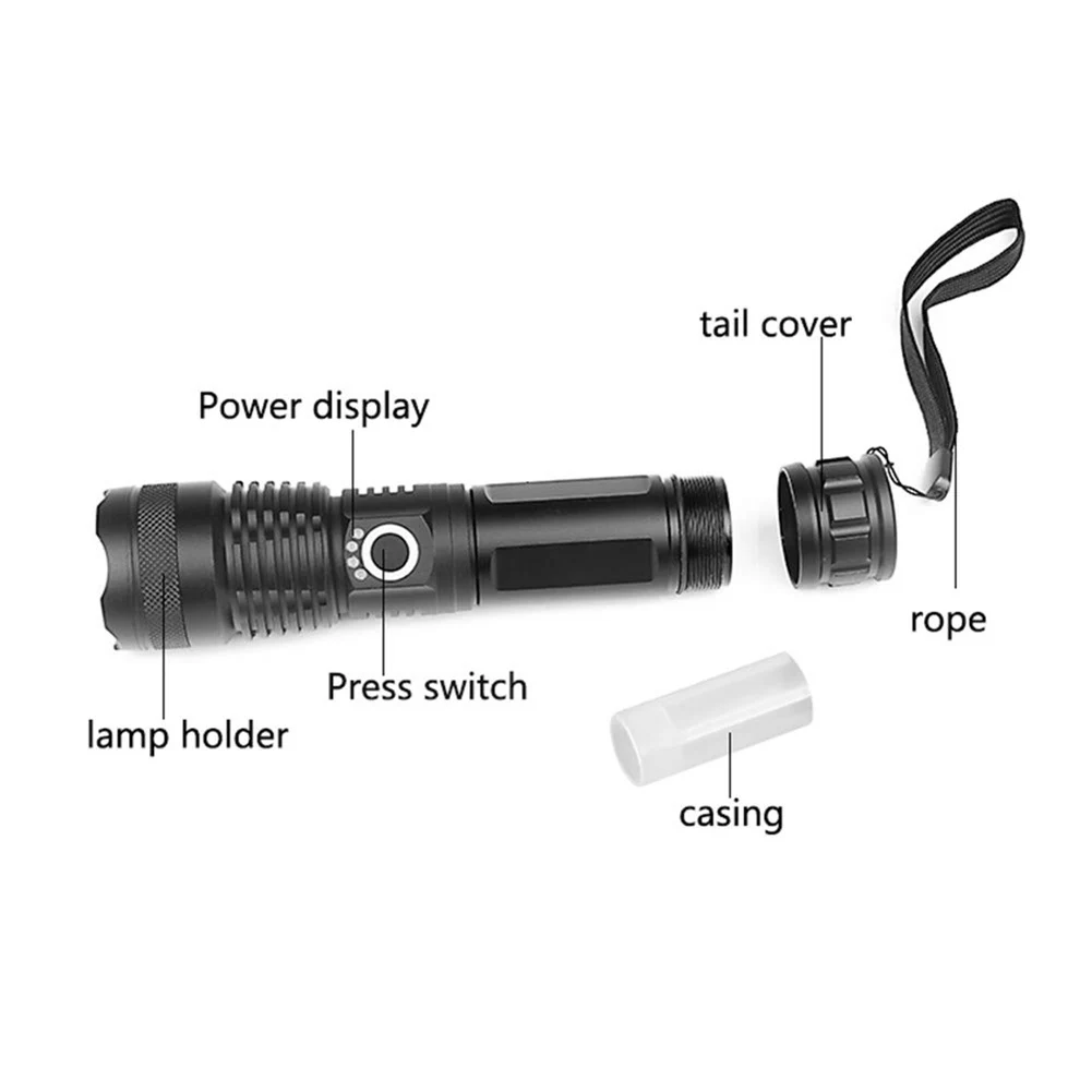 Meijuner фонарик XHP50 XHP70 высокомощный Алюминиевый светодиодный фонарик USB Перезаряжаемый Открытый походный ручной фонарь B020