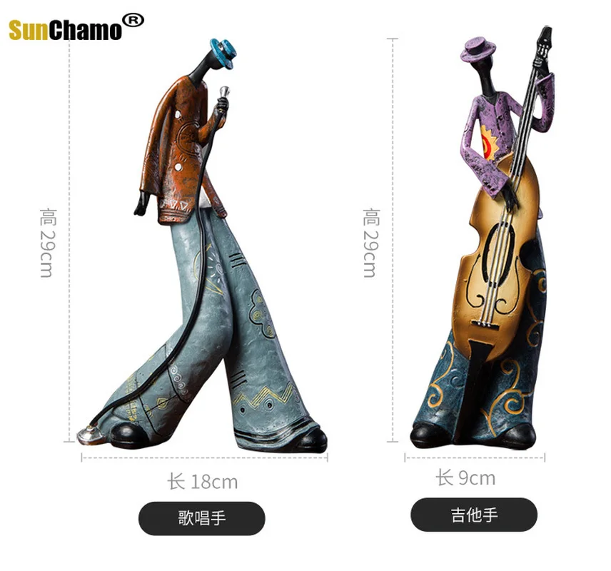 Креативная фигурка скульптурные украшения искусство музыка рок-группа модель