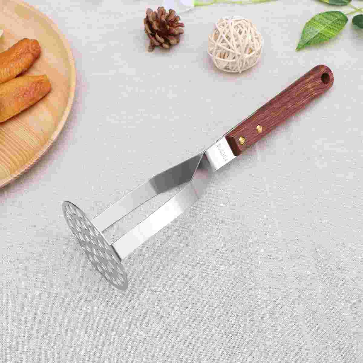 

Potato Masher Kitchen Practical Stainless Steel Potato Presser Ricer With Wood Handle Kitchen Gadgets