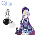 Ударные серьги Game Genshin, мультяшная фигурка Qiqi, подвеска для косплея, клипса для ушей для женщин и детей, модные ювелирные изделия, аксессуары в подарок