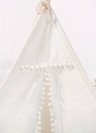 Палатка-вигвам для собак из белого полотна | Игрушки и хобби