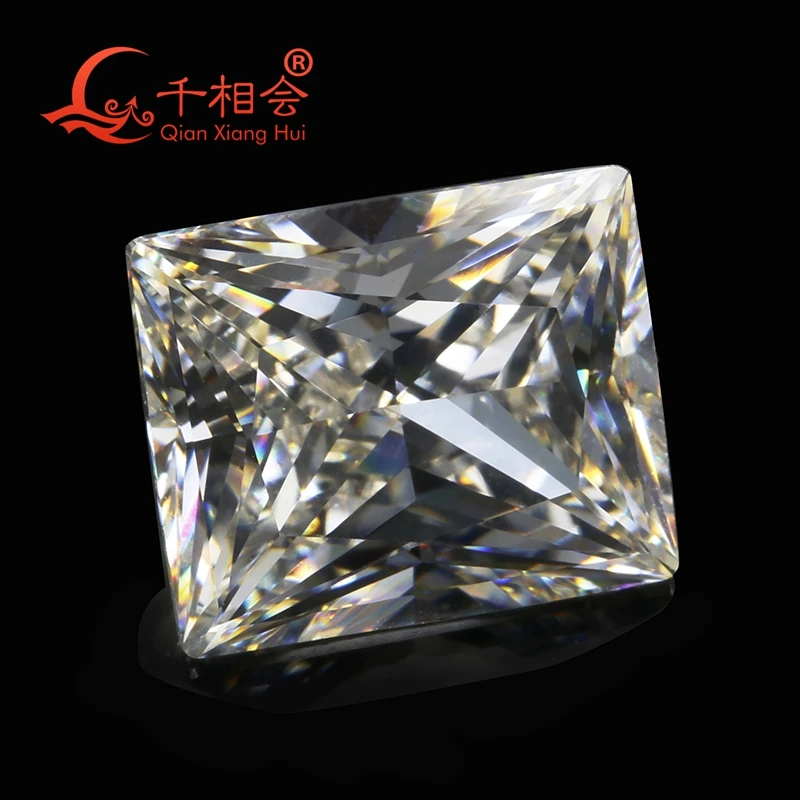 IJ желтовато-белый цвет прямоугольной формы для кубического циркония свободный CZ