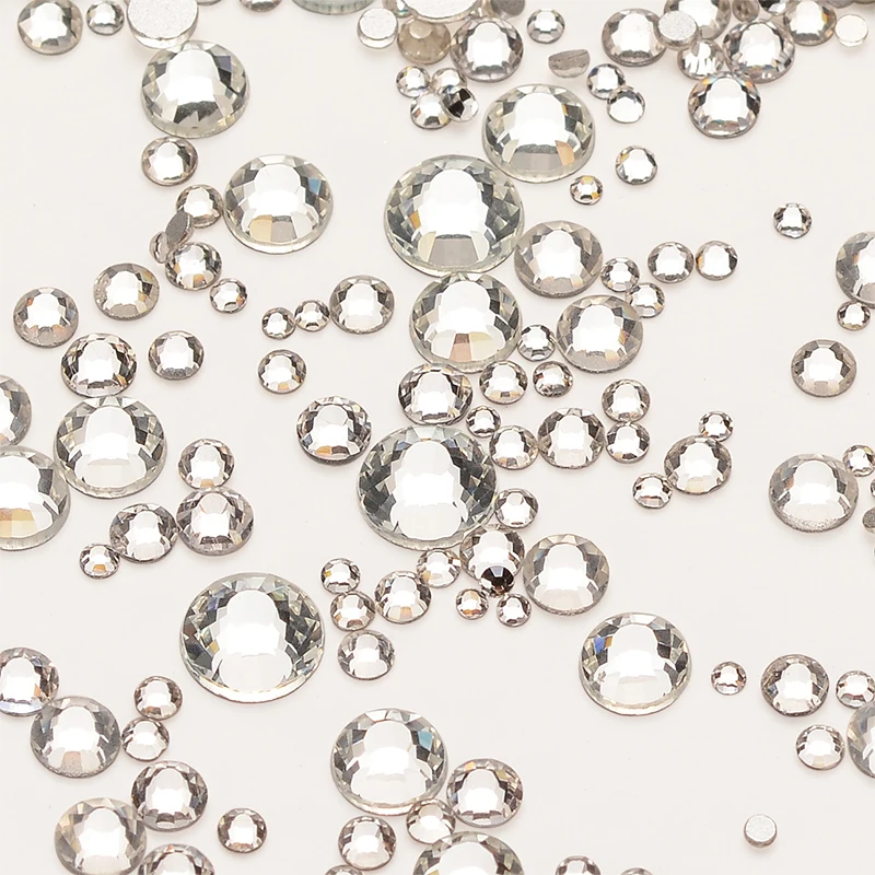 Стразы SS3 ~ SS20 разных размеров с прозрачными кристаллами для