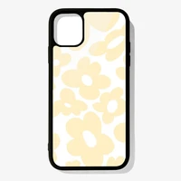 phone case for iphone 12 mini 11 pro xs max x xr 6 7 8 plus se20 high quality tpu silicon cover yellow retro flower