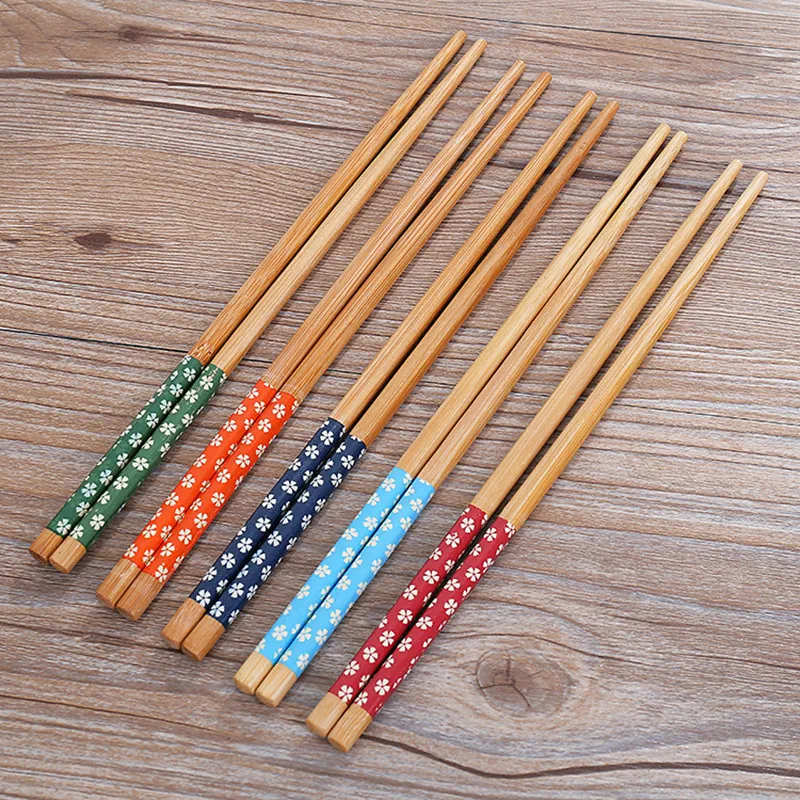 (50pairs) Restaurant Use Japanese Style Bamboo Chopsticks 24cm length Japanese Cherry Blossom Chopsticks