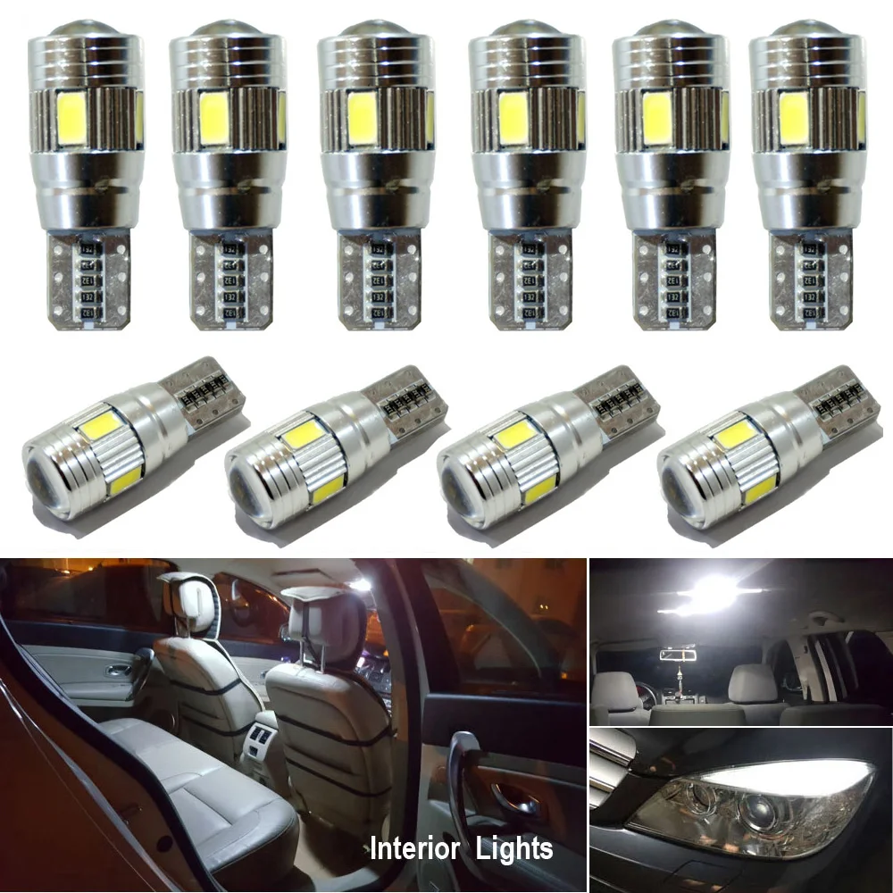 10x W5W canbus T10 светодиодный свет салона автомобиля для Opel Astra H J G Corsa D C Insignia Vectra B Zafira
