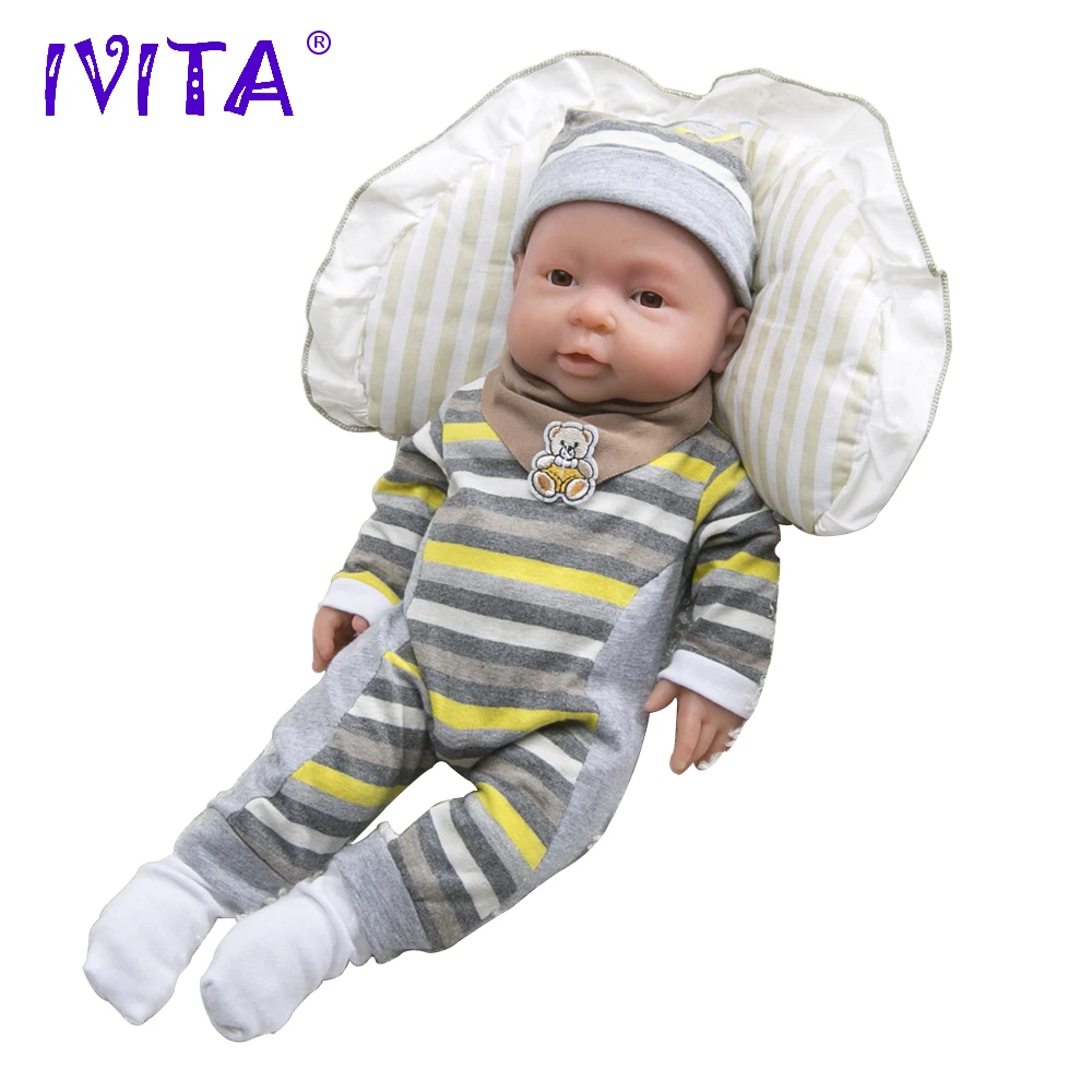 [ из США и Китая] IVITA 41 см 2 кг мальчик Глаза открываются силиконовые Reborn Alive куклы реалистичные детские игрушки