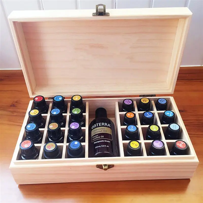 1 шт. чехол для эфирных масел 24 + бутылка портативный деревянный органайзер