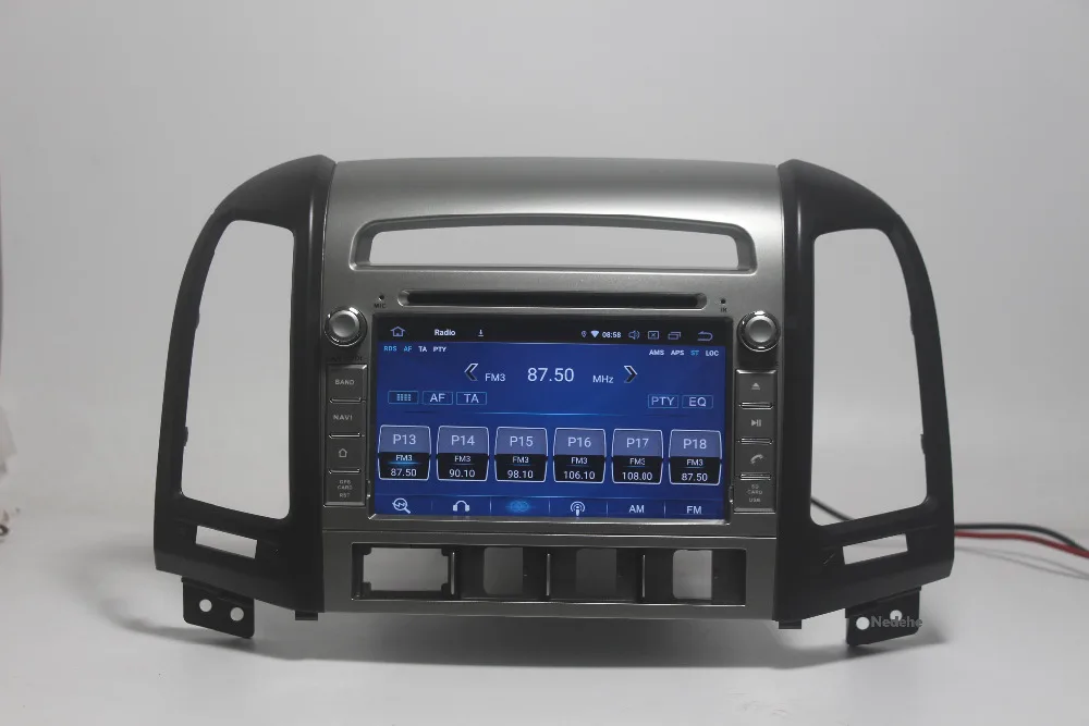 2din 1024*600 Восьмиядерный 4G Android 9,0 автомобильный Радио DVD gps для hyundai Santa Fe 2006-2012 головное устройство радио Cessette рекордер BT карта
