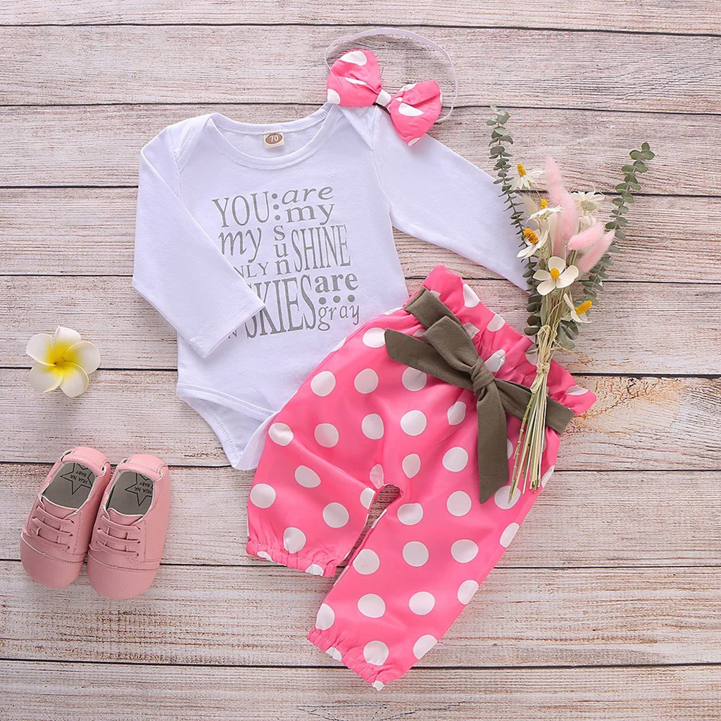 Комбинезон с надписью для новорожденных и маленьких девочек повязка на голову