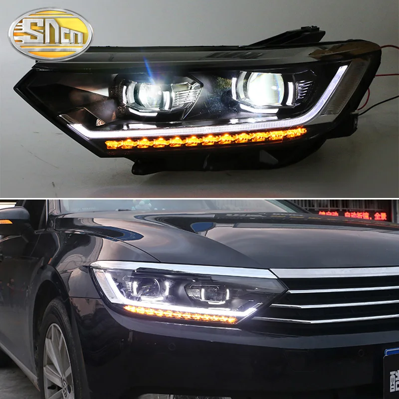 SNCN автомобильный Стайлинг светодиодная фара в сборе для Volkswagen Passat B8 2017 2018 2019