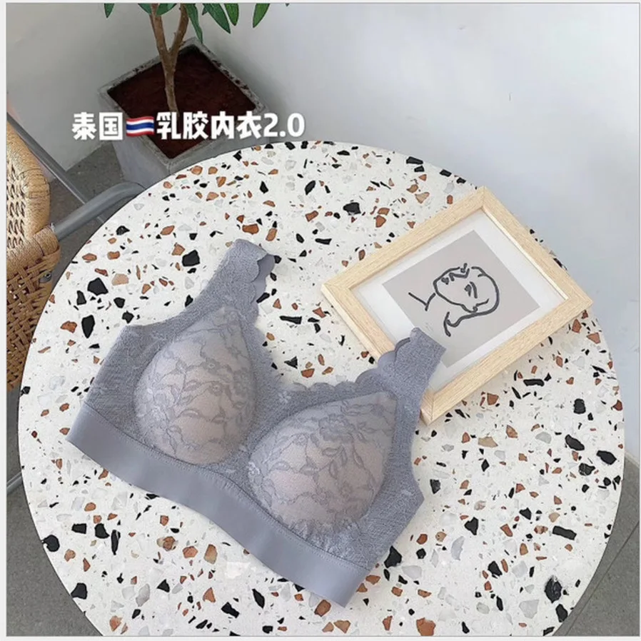 Женский бюстгальтер Не оставляющий следов кружевной латексный без стального