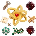 Новый дизайн, головоломка для развития интеллекта, замок конмин, 3D деревянные блокирующие головоломки, игра, игрушка, деревянный маленький размер для взрослых и детей