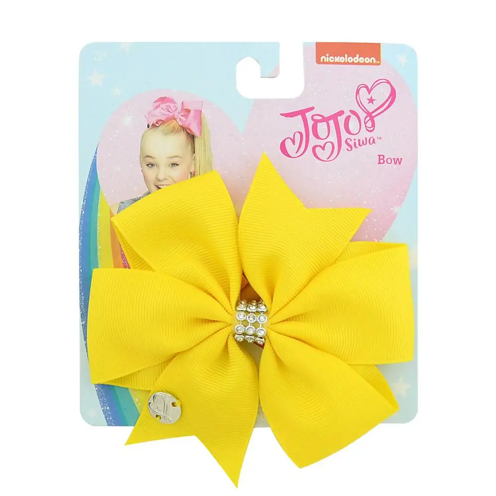 1 шт. 4 5 &quotjojo клип банты Jojo Siwa Радуга сплошной узел лента бант заколка для волос