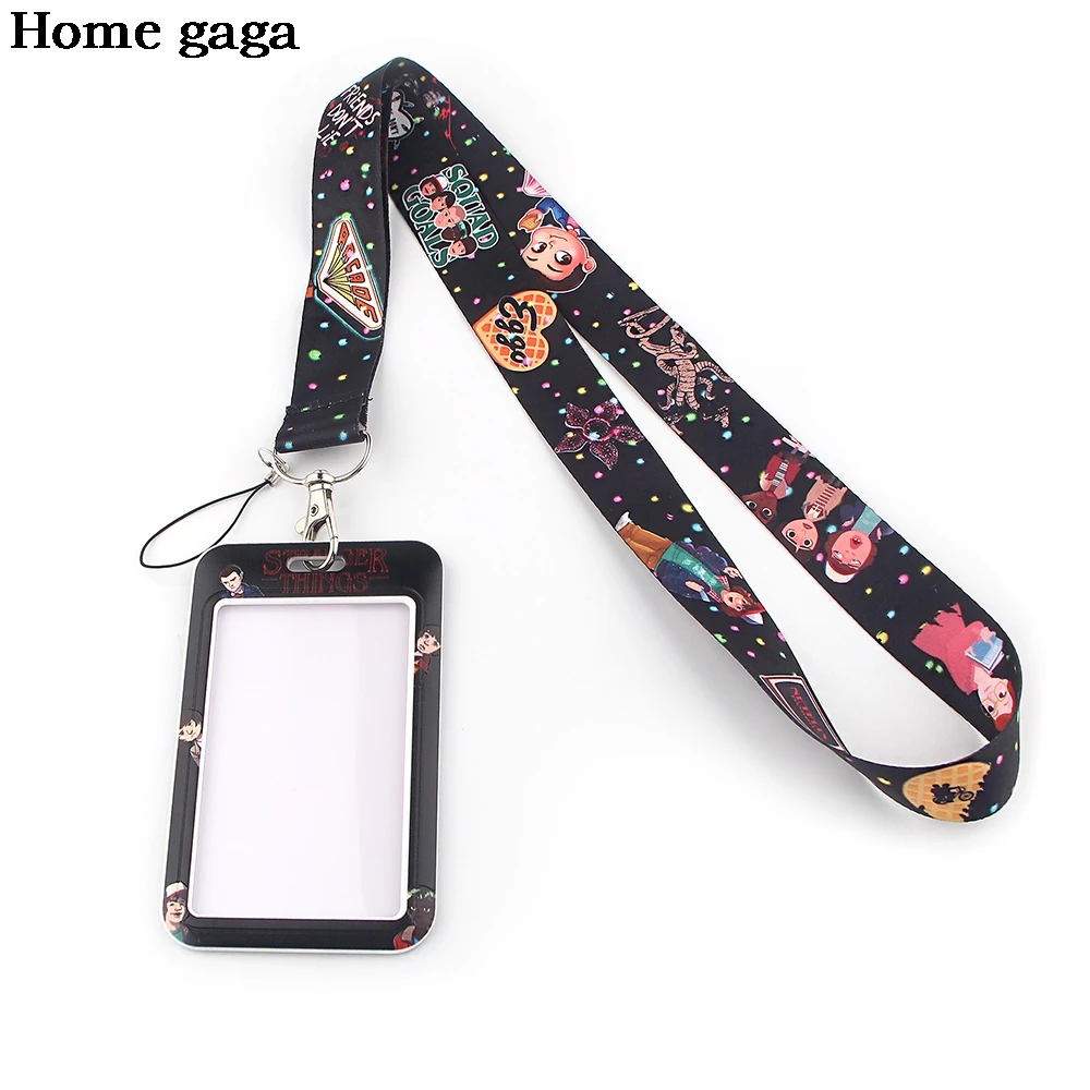 

DB140 Homegaga Stranger Things TV Keychain Lanyards ID Badge Holder ID Card Phone USB Badge Holder Key Straps Neck Lanyard
