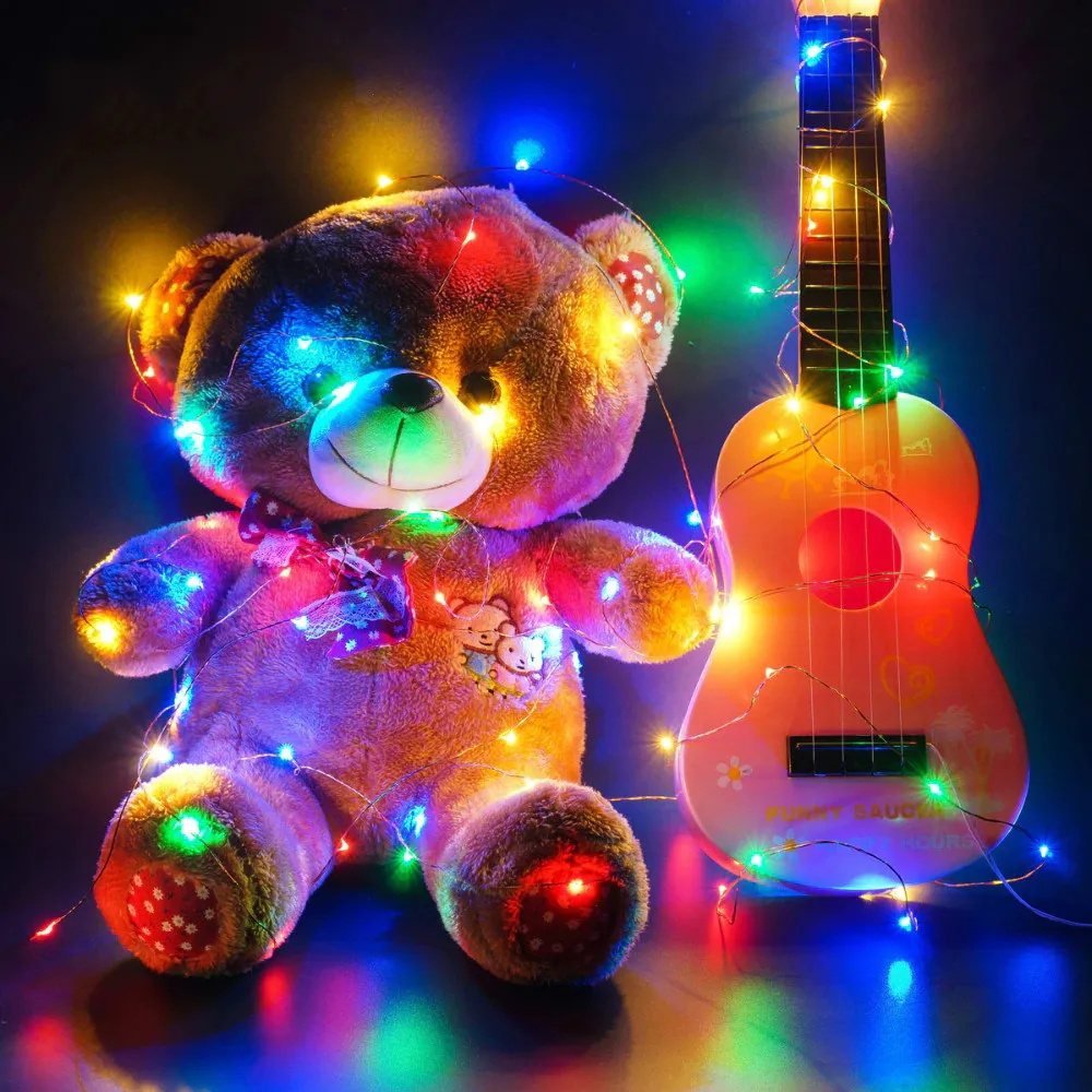 

5M Weihnachten Girlande Kupferdraht LED String licht 3 * AA Batterie Betrieben Fairy lichter Neue Jahr Party Hochzeit dekorativ