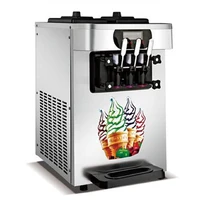 silver color automatic soft ice cream machine 3 flavors commercial ice cream roll making vending machine