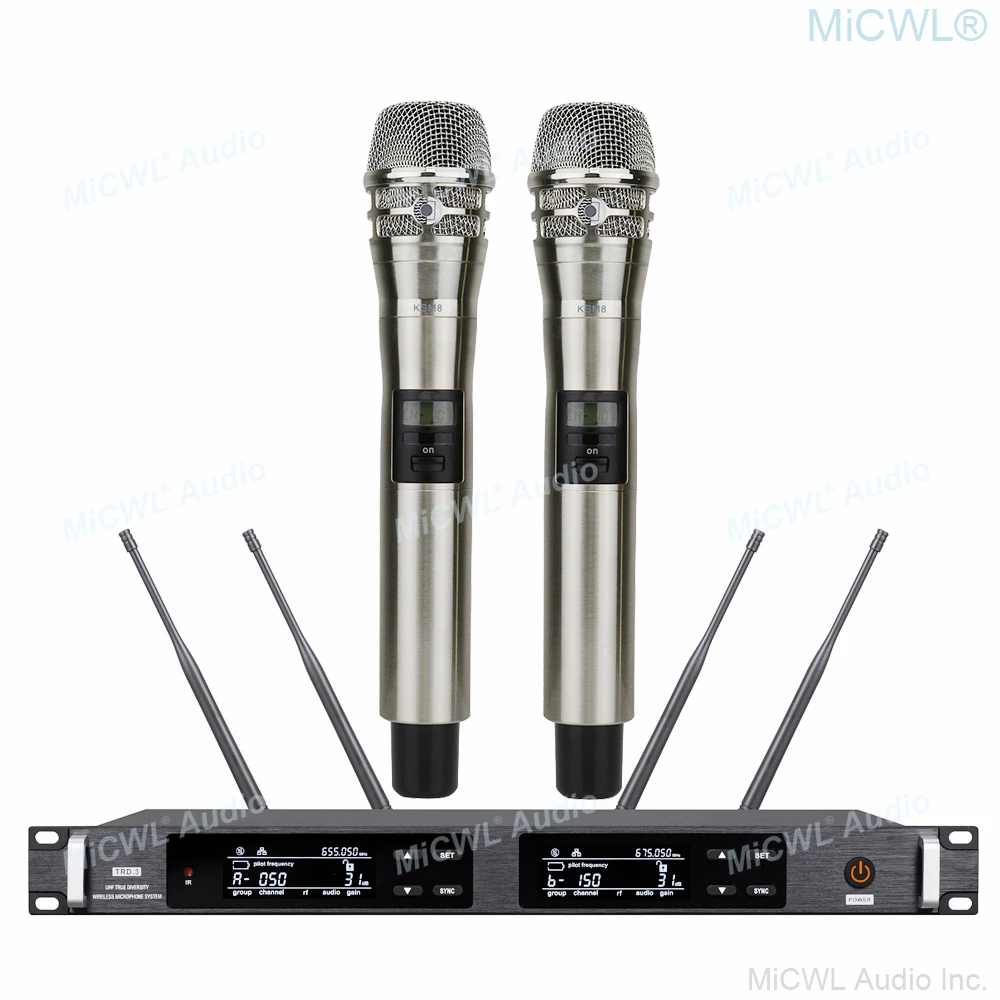Микрофон MICWL UR24 200 каналов UHF беспроводная система для караоке 2 UR2 KSM8 ручной UR1 Bodypack