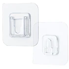 Двусторонние клейкие настенные крючки, прозрачная вешалка на присоске для Органайзер Домашний для хранения гостиной, ванной комнаты, кухни