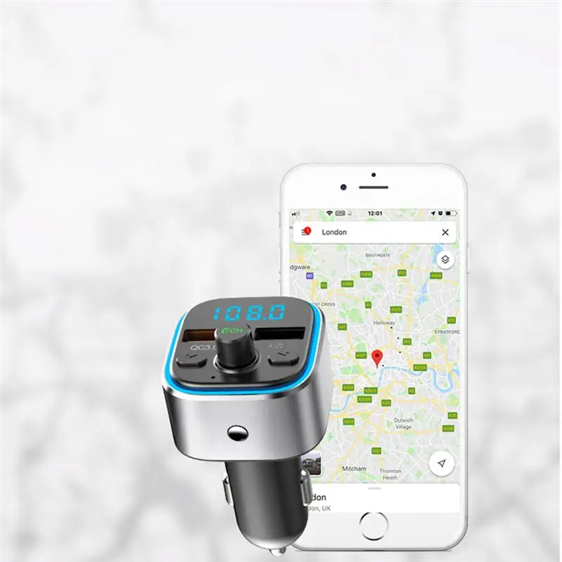 1 шт. светодиодный дисплей маленький Автомобильный MP3-плеер USB Quick Charge 3 0