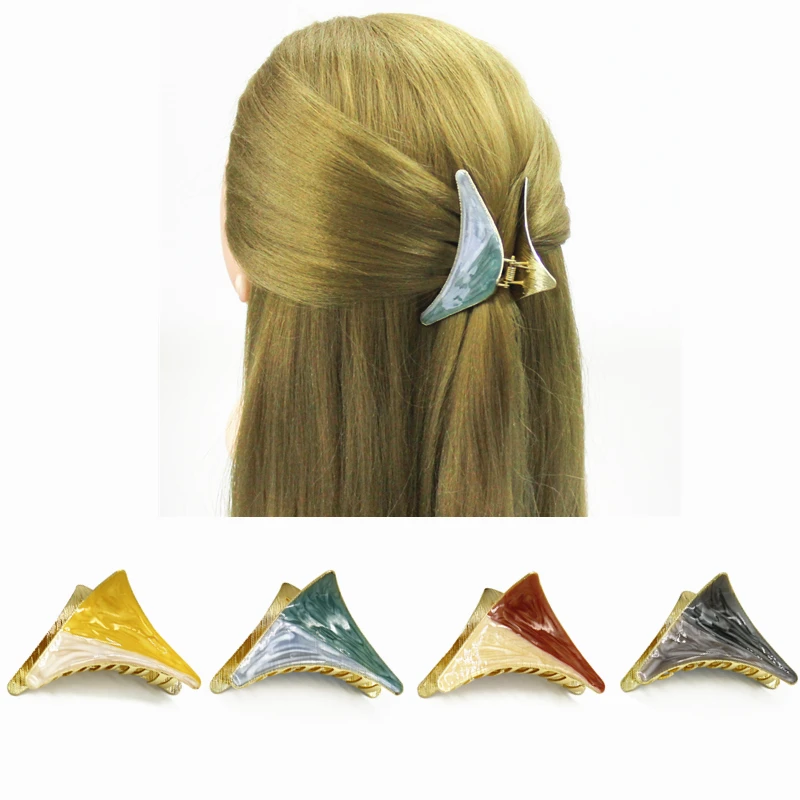 Металлические заколки для волос женские треугольные крабы зажим краб аксессуары
