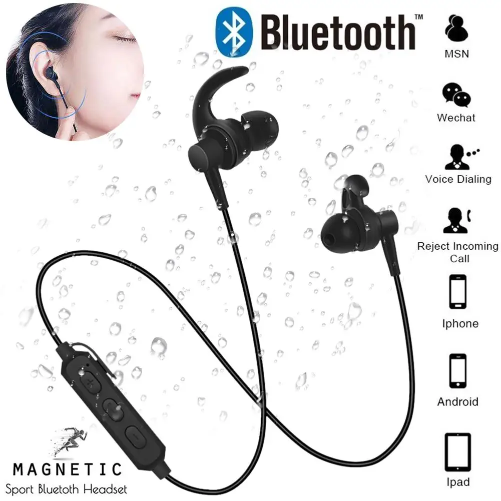 Спортивная bluetooth гарнитура 5 0 новинка беспроводная водонепроницаемая TF карта