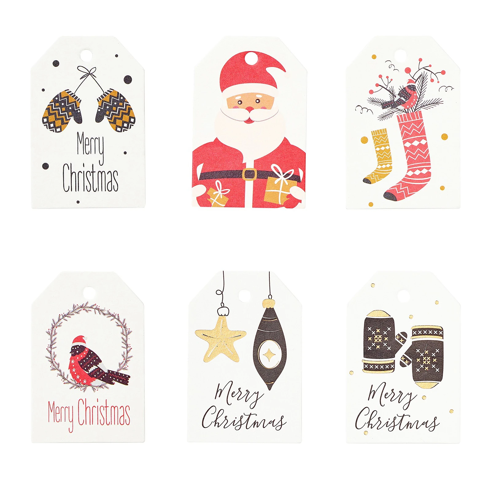 100 шт. рождественские подарочные бирки украшения для печенья этикетки бумажные
