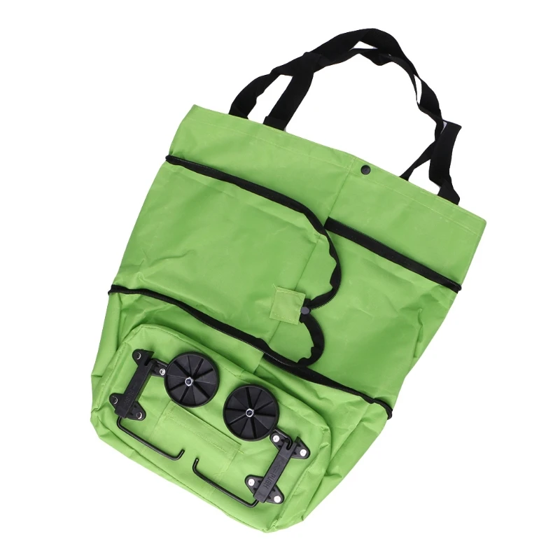 

Folding Fold able Shopping Trolley Bag Cart Grocery Handbag Tote Rolling Wheels