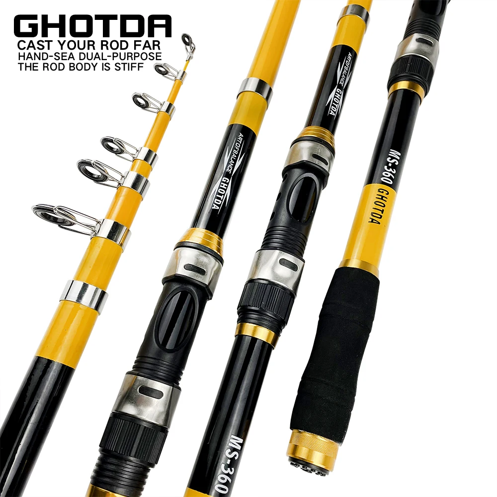Телескопическая удочка спиннинг фидерное удилище для ловли карпа из углеродного