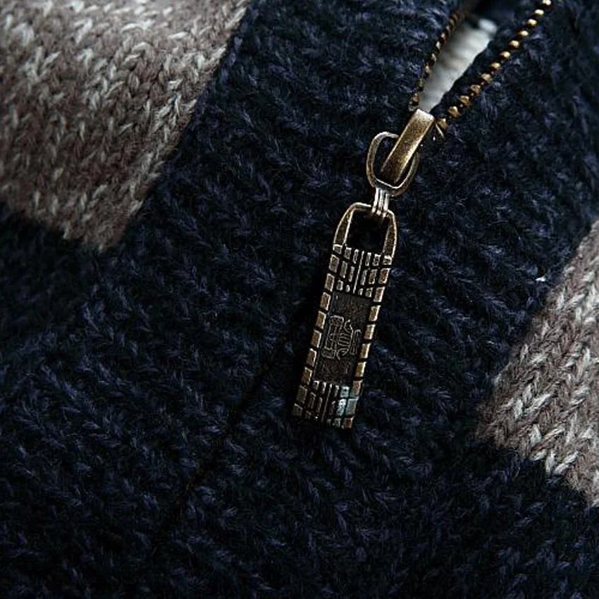 

Free shipping Mens Winter Cardigan Sweater fashion Lining Zip Knitted coat Warm size S-XXXL Top Quality 85hfx