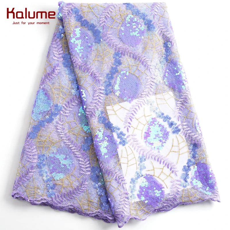 Kalume горячая Распродажа африканская кружевная ткань мягкая французская сетка для