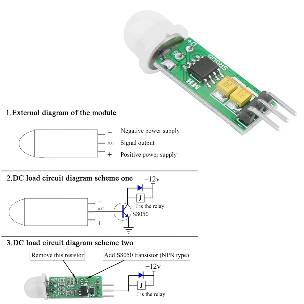 SR501 SR505 SR602 AM312 Adjust IR Pyroelectric Infrared Mini PIR Switch Module Motion Sensor Detector for arduino | Обустройство дома