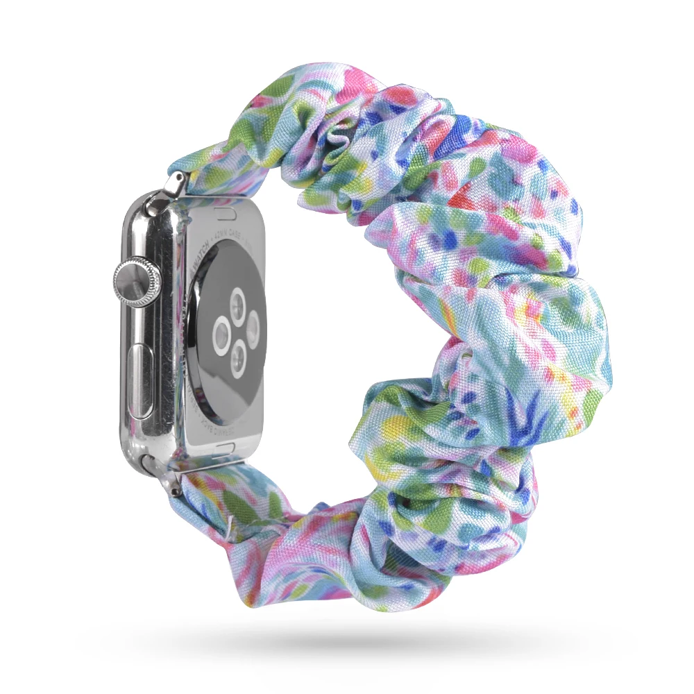Новая мода резинка для волос эластичный ремешок для часов для Apple Watch 38 мм/40 мм 42 мм/44 мм Рождественский подарок браслет печатная ткань - Цвет ремешка: 29